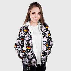 Куртка с капюшоном женская Undertale, цвет: 3D-белый — фото 2