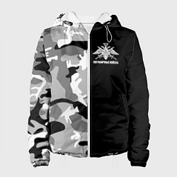 Куртка с капюшоном женская Пограничные Войска камуфляж, цвет: 3D-белый