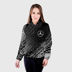 Куртка с капюшоном женская Mercedes-Benz, цвет: 3D-черный — фото 2