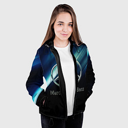 Куртка с капюшоном женская Mercedes, цвет: 3D-черный — фото 2