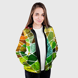 Куртка с капюшоном женская Мозаика, цвет: 3D-черный — фото 2