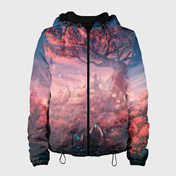 Куртка с капюшоном женская Anime art, цвет: 3D-черный