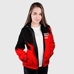 Куртка с капюшоном женская AUDI, цвет: 3D-черный — фото 2