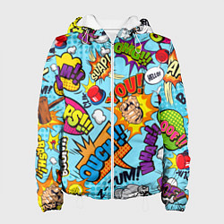 Куртка с капюшоном женская COMICS ART, цвет: 3D-белый
