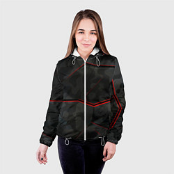 Куртка с капюшоном женская Текстура, цвет: 3D-белый — фото 2