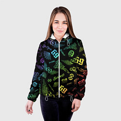 Куртка с капюшоном женская 6IX9INE, цвет: 3D-белый — фото 2