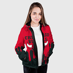 Куртка с капюшоном женская Chicago Bulls, цвет: 3D-черный — фото 2