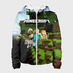 Куртка с капюшоном женская Minecraft, цвет: 3D-белый