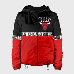 Куртка с капюшоном женская CHICAGO BULLS, цвет: 3D-черный