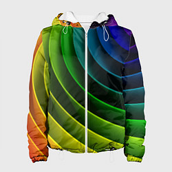 Куртка с капюшоном женская Color 2058, цвет: 3D-белый