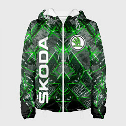 Куртка с капюшоном женская SKODA, цвет: 3D-белый