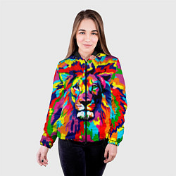 Куртка с капюшоном женская Лев Artistic Art, цвет: 3D-черный — фото 2