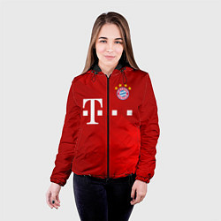 Куртка с капюшоном женская FC Bayern Munchen, цвет: 3D-черный — фото 2