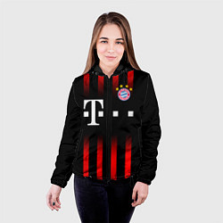 Куртка с капюшоном женская FC Bayern Munchen, цвет: 3D-черный — фото 2