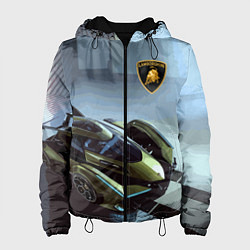 Куртка с капюшоном женская Lamborghini - motorsport extreme, цвет: 3D-черный
