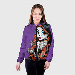 Куртка с капюшоном женская Calavera skelita 22, цвет: 3D-черный — фото 2