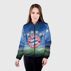 Куртка с капюшоном женская Бавария Мюнхен, цвет: 3D-черный — фото 2