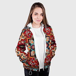 Куртка с капюшоном женская Классический ковер, цвет: 3D-белый — фото 2