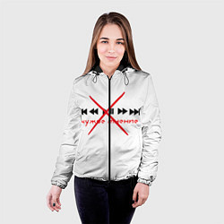 Куртка с капюшоном женская Чужое мнение, цвет: 3D-черный — фото 2