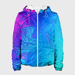 Куртка с капюшоном женская BACKGROUND IN NEON, цвет: 3D-белый