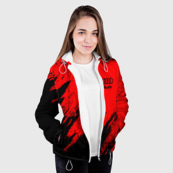 Куртка с капюшоном женская AUDI АУДИ, цвет: 3D-белый — фото 2
