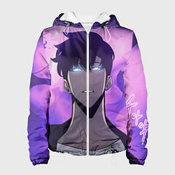 Куртка с капюшоном женская Поднятие уровня в одиночку, цвет: 3D-белый