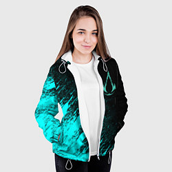 Куртка с капюшоном женская Assassins Creed Valhalla, цвет: 3D-белый — фото 2