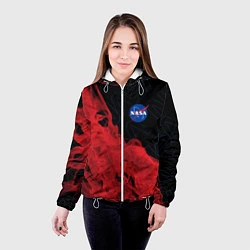 Куртка с капюшоном женская NASA НАСА, цвет: 3D-белый — фото 2