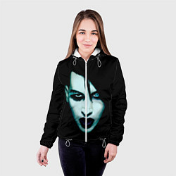 Куртка с капюшоном женская Marilyn Manson, цвет: 3D-белый — фото 2