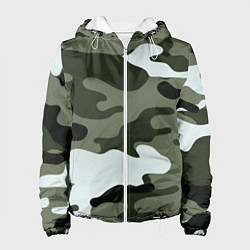 Куртка с капюшоном женская Camouflage 2, цвет: 3D-белый