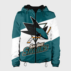 Куртка с капюшоном женская Сан Хосе Шаркс, цвет: 3D-черный