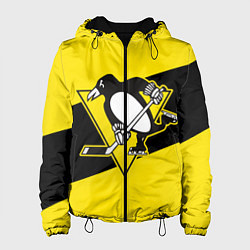 Куртка с капюшоном женская Питтсбург Пингвинз, цвет: 3D-черный