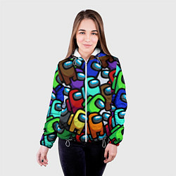 Куртка с капюшоном женская Among us, цвет: 3D-белый — фото 2