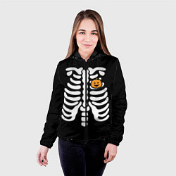 Куртка с капюшоном женская Halloween, цвет: 3D-черный — фото 2