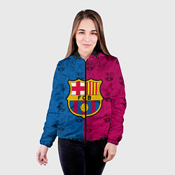 Куртка с капюшоном женская FC BARCELONA, цвет: 3D-черный — фото 2