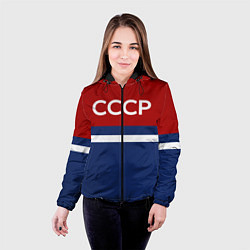Куртка с капюшоном женская СССР СПОРТ, цвет: 3D-черный — фото 2