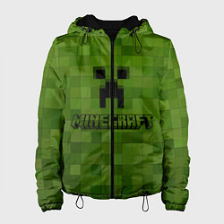 Куртка с капюшоном женская Minecraft, цвет: 3D-черный