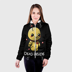 Куртка с капюшоном женская DEAD INSIDE, цвет: 3D-белый — фото 2
