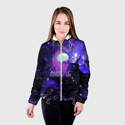 Куртка с капюшоном женская Among Us, цвет: 3D-белый — фото 2