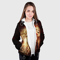 Куртка с капюшоном женская Кицуне, цвет: 3D-белый — фото 2