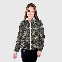 Куртка с капюшоном женская Камуфляж Амонг Ас, цвет: 3D-белый — фото 2