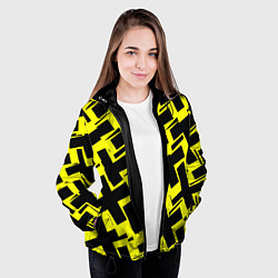 Куртка с капюшоном женская Background, цвет: 3D-черный — фото 2