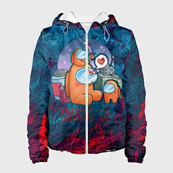 Куртка с капюшоном женская Among Us, цвет: 3D-белый