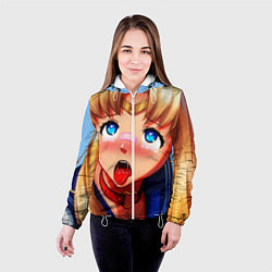 Куртка с капюшоном женская SAILOR MOON AHEGAO, цвет: 3D-белый — фото 2