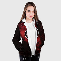 Куртка с капюшоном женская Черный клевер, цвет: 3D-белый — фото 2