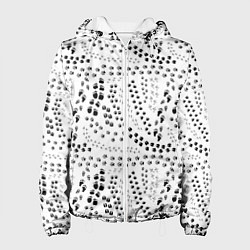 Куртка с капюшоном женская Дорожки из следов, цвет: 3D-белый