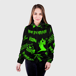 Куртка с капюшоном женская KIZARU HAUNTED FAMILY, цвет: 3D-черный — фото 2