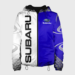 Куртка с капюшоном женская SUBARUСубару, цвет: 3D-черный