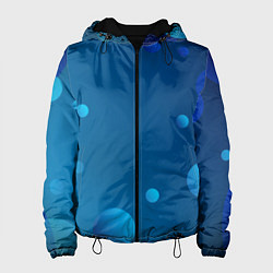 Куртка с капюшоном женская Пузыри, цвет: 3D-черный