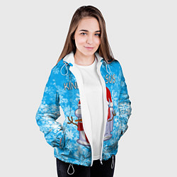 Куртка с капюшоном женская AMONG US СНЕГОВИК, цвет: 3D-белый — фото 2